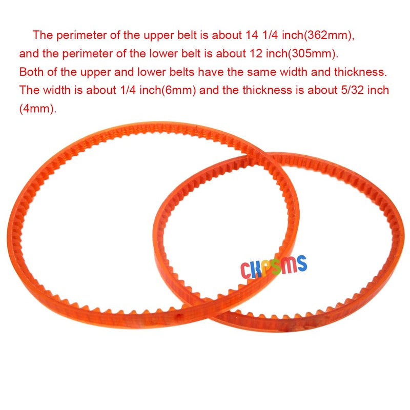 CKPSMS Brand -1SET Upper and Lower Motor Belts Compatible with/Replacement for Kenmore Brand 158 & 385 Series and More (Upper Belt+Lower Belt 1SET) - Image 3
